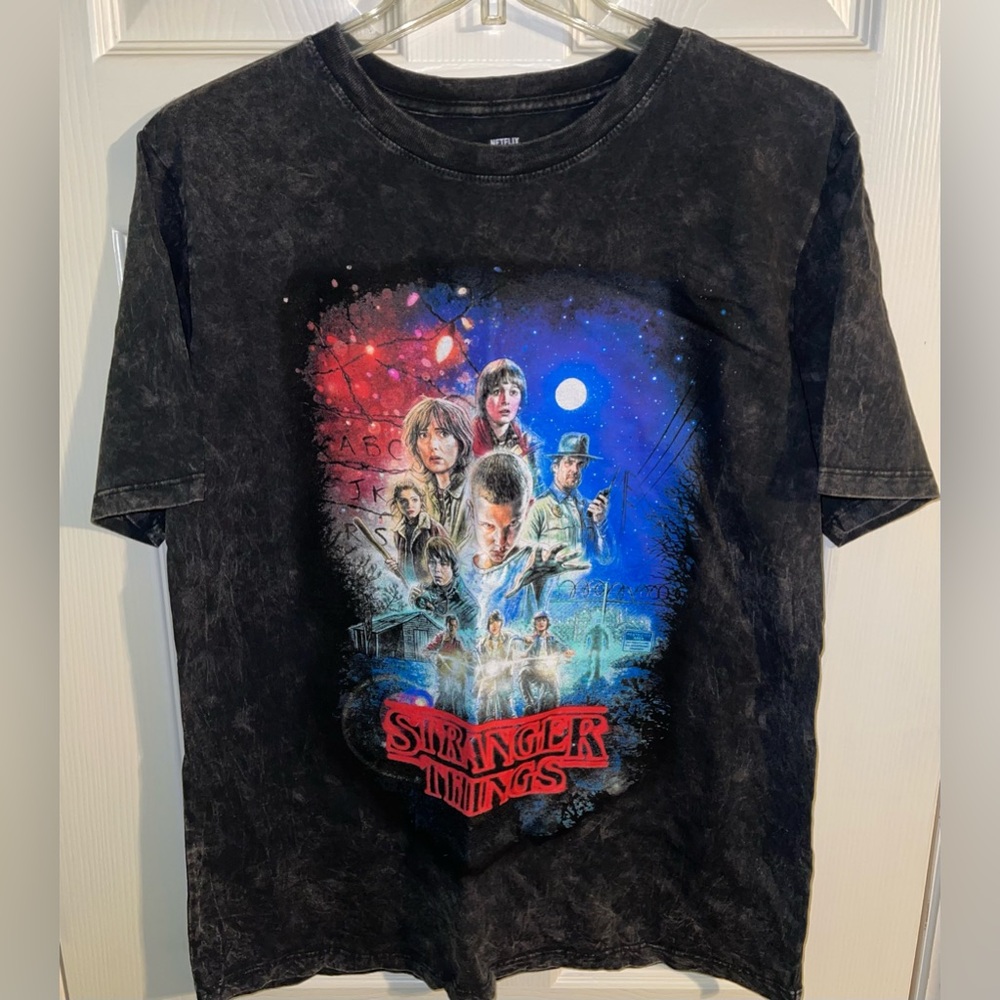 Stranger Things Black T-Shirt Large
